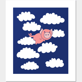 When pigs fly flying pig Posters and Art